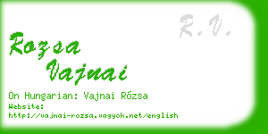 rozsa vajnai business card